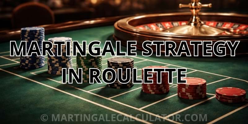Illustration the martingale strategy in roulette and doubling up your bets.